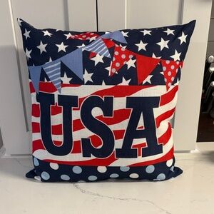 Patriotic USA Throw Pillow 18x18